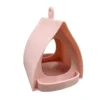 Large Capacity Hanging Bird Feeder Plastic Hut Shape Birdhouse Top Hook Rain-Resistant Roof Wildlife Habitat Outside Garden