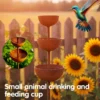 Three-Tiered Iron Bird Feeder Standing Bird Bath With Ground Stake Rustic Garden Decor Outdoor Patio Lawn Wildlife Station