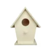 Wooden Bird House DIY Kit Natural Wood Color Window-Mounted Bird Nest for Garden Birds Observation Attracting Small Wildlife