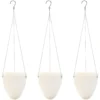 Space Saving Self Watering Hanging Plant Pot Modern Eggshell Flower Planter Basket for Home Balcony Garden