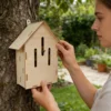 Wooden Outdoor Bat House Garden Shelter Natural Habitat For Wildlife Insect Control For Backyard Farm Orchard Park Yard Patio